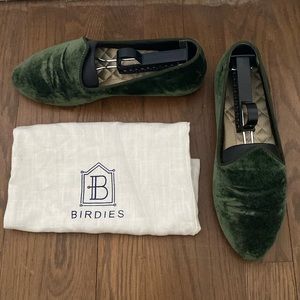 Birdies Heron olive velvet loafer sz 7.5
